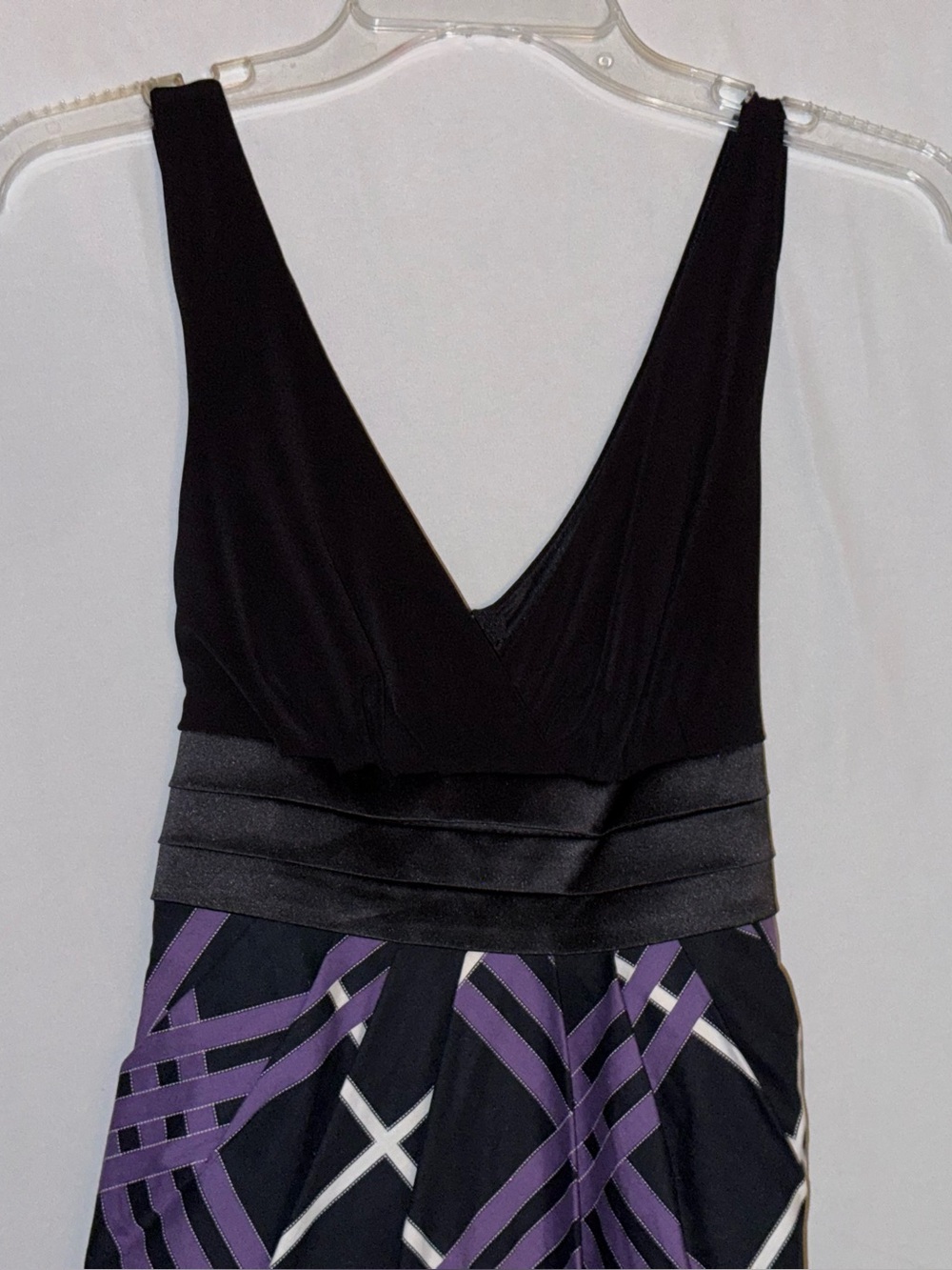NWT A. Byer Black Dress with Purple & White Plaid Skirt Size 5 (Juniors) - Picture 3 of 10